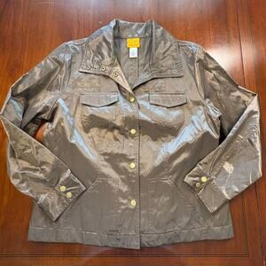 Ruby Rd. Brown Metallic Jacket Size 14